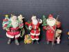 Assorted Santa Claus Christmas Ornaments and Figurines - 6