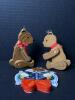 Wooden Teddy Bear Christmas Ornaments, Christmas Theme, Handcrafted - 5
