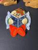 Wooden Teddy Bear Christmas Ornaments, Christmas Theme, Handcrafted - 6