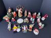Christmas Santa Ornaments in Folk Art-Style Assortment