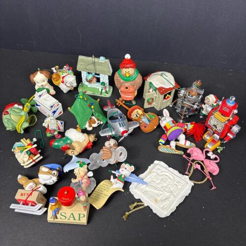 Assorted Christmas Ornaments and Figurines