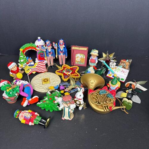 Assorted Holiday and Patriotic Decorative Ornaments