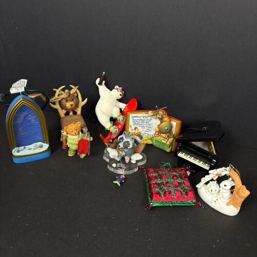 Assorted Christmas Ornaments and Figurines
