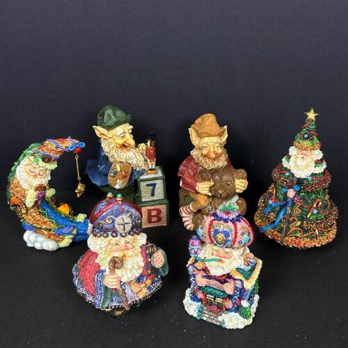 Crinkle Claus Santa & Elf Figurines