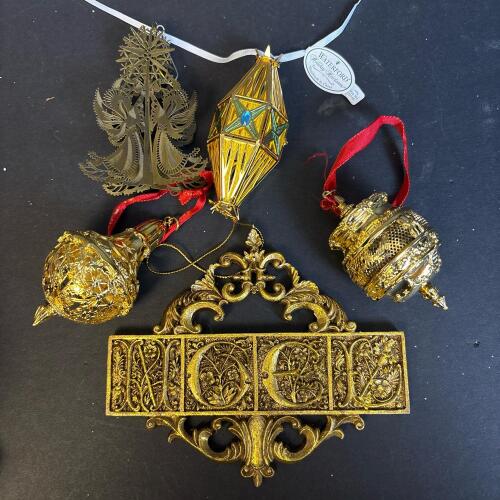 Waterford & Hallmark Metal Christmas Ornaments
