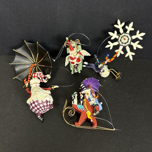 Whimsical Christmas Ornaments of Santa & Snowmen