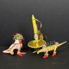 Dept 56 Krinkles Shoe, Candle Holder, & Alligator Ornaments