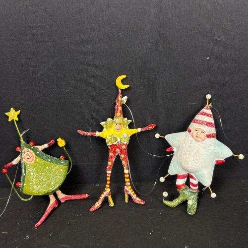 Dept 56 Krinkles Tree & Star Christmas Ornaments