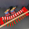 Pair of Cast Iron Angel Christmas Stocking Holders And Stocking Pair - 5