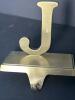 Brass JOY Letter Stocking Holder Set - 2