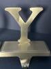 Brass JOY Letter Stocking Holder Set - 4