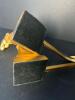 Pair of Brass Fleur-de-Lis Fireplace Stocking Holders - 6
