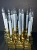 Gold Toned Electric Window Candle Lamps with Timer Sensors