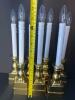 Gold Toned Electric Window Candle Lamps with Timer Sensors - 3