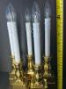 Gold Toned Electric Window Candle Lamps with Timer Sensors - 4