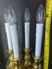 Gold Toned Electric Window Candle Lamps with Timer Sensors - 5