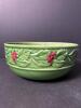 Bordallo Pinheiro Green Ceramic Bowl with Raised Berry Motif - 3