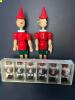 Wooden Pinocchio Figures and Small Nutcrackers