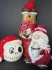 Christmas Cookie Jar, Santa Gnome Figurine, and Decorative Reindeer Boxes