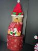 Christmas Cookie Jar, Santa Gnome Figurine, and Decorative Reindeer Boxes - 4