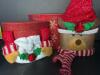Christmas Cookie Jar, Santa Gnome Figurine, and Decorative Reindeer Boxes - 5