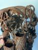Ceramic Art Nouveau-Style Wall Pocket With Leaf and Vine Relief - 3
