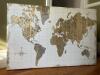 Framed Metallic World Map Canvas Wall Art 2&rsquo;x3&rsquo;x1.5