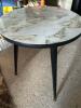 Mid-Century Modern-Style Round Laminate Top Side Table