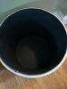 White Faux Croc-Embossed Upholstered Storage Ottoman with Nailhead Trim - 3