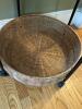 Wicker and Metal Two-Tier Bar Cart with Casters - 3