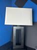 Modern Rectangular Table Lamp With Black Open Frame Base - 5