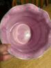 Hand-Painted Nantucket Floral Pottery Vase with Scalloped Rim - 3