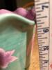 Hand-Painted Nantucket Floral Pottery Vase with Scalloped Rim - 5
