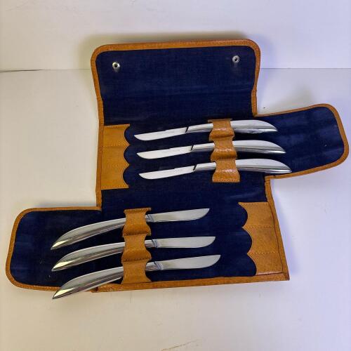 Stainless Steel Steak Knives by F. Eckfeld & Co. in Case