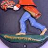 Cast Metal Fireman Plaque with Painted Relief - 4