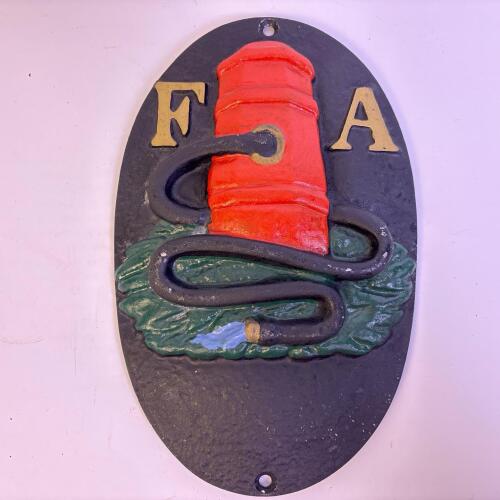 Fire Association of Philadelphia Cast Metal Fire Mark Plaque