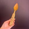 Carved Wooden Spoon with Grape Vine Motif