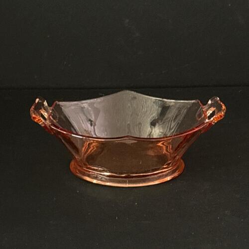 Pink Depression Glass Handled Bowl