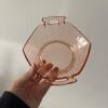 Pink Depression Glass Handled Bowl - 7