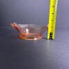 Pink Depression Glass Handled Bowl - 9