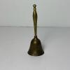 Brass Hand Bell with Engraved Floral Motif