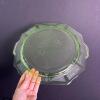 Ornate Green Uranium Glass Plate - 3