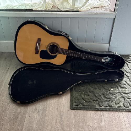 Vintage Dreadnought Acoustic Guitar with Case