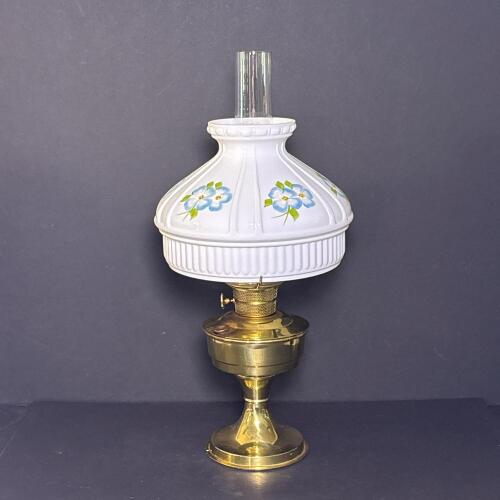 Aladdin Oil Lamp with Floral Shade