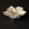 Leaf Shaped Ceramic Trinket Dish with Gilt Trim - 2