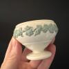 Tiny Wedgwood Pedestal Bowl with Relief Grapevine Motif - 3