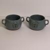 Pair of Goss Crafted Vermont Stoneware Soup Bowls