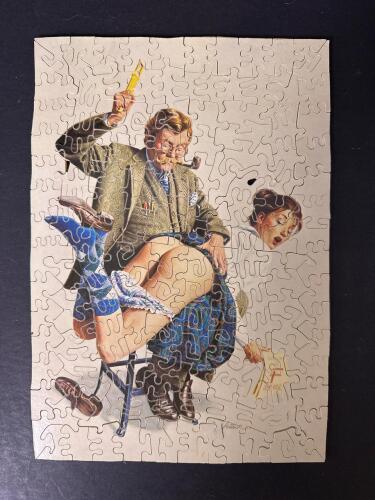 Vintage Pin-Up Style Jigsaw Puzzle with Illustration