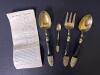 Samran Thailand Bronze and Black Enamel Flatware Set, Thai-Style - 2