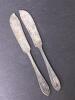 Serving Spoon with Black Handle and Pair of Silverplate Butter Knives - 7